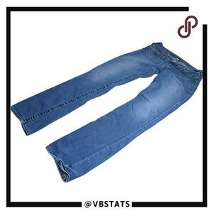 True Religion Women's Slim Straight with Flap Pockets Denim Jeans Blue Size 26